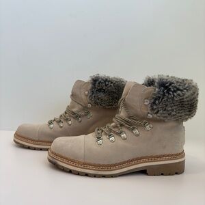 Sam Edelman Women's Beige Fur-Lined Boots